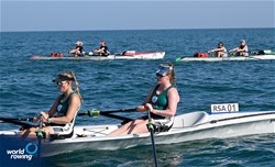 Sydney Davison (b), Erin Herschel (s), Coastal Women's Double Sculls, South Africa Coastal Rowing Association, South Africa, 2023 World Rowing Coastal Championships, Barletta, Italy / © Detlev Seyb / MyRowingPhoto.com