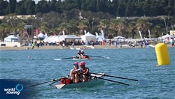 Martha Owen (b), Alys Phillips (s), Coastal Women's Double Sculls, Fishguard and Goodwick Jemima Rowing Club, Great Britain, 2023 World Rowing Coastal Championships, Barletta, Italy / © Detlev Seyb / MyRowingPhoto.com