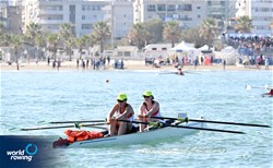 Rebecca Mozarski (b), Anja Nordmann (s), Coastal Women's Double Sculls, Ruderklub Flensburg e.V, Germany, 2023 World Rowing Coastal Championships, Barletta, Italy / © Detlev Seyb / MyRowingPhoto.com