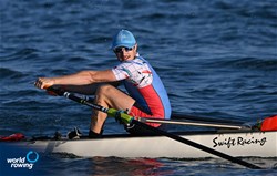 Gregor Hall, Coastal Men's Solo, University of St. Andrews Rowing Club, Great Britain, 2023 World Rowing Coastal Championships, Barletta, Italy / © Detlev Seyb / MyRowingPhoto.com