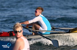 Gabriele Loconsole, Coastal Men's Solo, Canottieri Cernobbio 1901 ASD, Italy, 2023 World Rowing Coastal Championships, Barletta, Italy / © Detlev Seyb / MyRowingPhoto.com