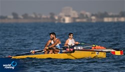 Adrian Miramon Quiroga, Coastal Men's Solo, Wicklow Rowing Club, Spain, 2023 World Rowing Coastal Championships, Barletta, Italy / © Detlev Seyb / MyRowingPhoto.com