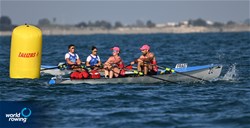 Jean-Simon Carrivain Pic (b), Veronique Couvreur (s), Coastal Mixed Double Sculls, Composite - Saint Jean/Thonon, France, 2023 World Rowing Coastal Championships, Barletta, Italy / © Detlev Seyb / MyRowingPhoto.com