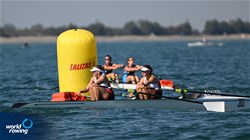 Maria Jose Cevasco (b), Amalia Aspillaga (s), Coastal Women's Double Sculls, Club de Regatas "Lima", Peru, 2023 World Rowing Coastal Championships, Barletta, Italy / © Detlev Seyb / MyRowingPhoto.com