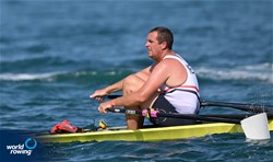 Mitchel Steenman, Coastal Men's Solo, Hollandia RC, Netherlands, 2023 World Rowing Coastal Championships, Barletta, Italy / © Detlev Seyb / MyRowingPhoto.com