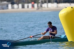 Kealan Mannix, Coastal Men's Solo, Rosscarbery Rowing Club, Ireland, 2023 World Rowing Coastal Championships, Barletta, Italy / © Detlev Seyb / MyRowingPhoto.com