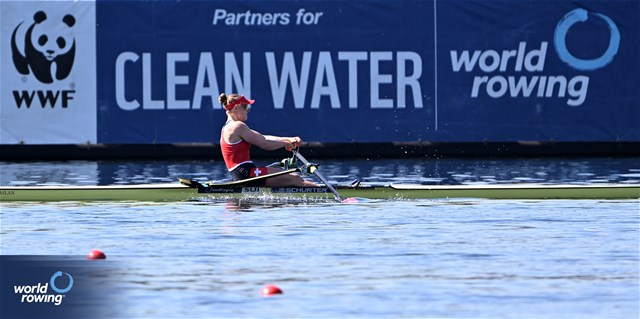 Salome Ulrich, Women's Single Sculls, Switzerland, 2024 World Rowing Cup I, Varese, Italy / Detlev Seyb / MyRowingPhoto.com