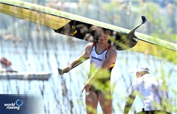 Oliver Zeidler, Men's Single Sculls, Germany, 2024 World Rowing Cup I, Varese, Italy / Maren Derlien/MyRowingPhoto.com