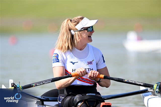 Birgit Skarstein, PR1 Womens Single Sculls, Norway, 2024 European Rowing Championships, Szeged, Hungary © Detlev Seyb / MyRowingPhoto.com