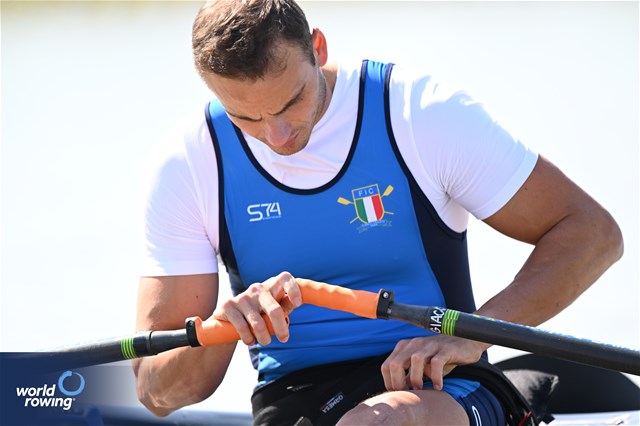 Giacomo Perini, PR1 Mens Single Sculls, Italy, 2024 European Rowing Championships, Szeged, Hungary © Detlev Seyb / MyRowingPhoto.com