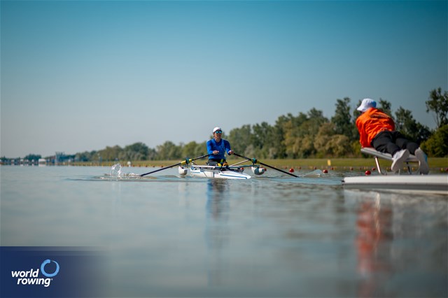 Moran Samuel, PR1 Womens Single Sculls, Israel, 2024 European Rowing Championships, Szeged, Hungary © World Rowing / Benedict Tufnell