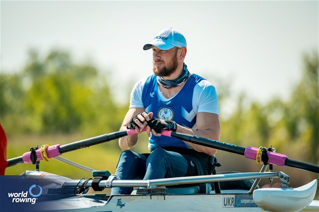 Roman Polianskyi, PR1 Mens Single Sculls, Ukraine, 2024 European Rowing Championships, Szeged, Hungary © World Rowing / Benedict Tufnell