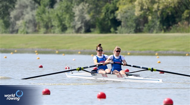 Laura Meriano (b), Kiri English-Hawke (s), Women's Pair, Italy, 2024 European Rowing Championships, Szeged, Hungary © Maren Derlien / MyRowingPhoto.com