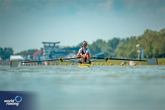 Rebecca Edwards (b), Chloe Brew (s), Women's Pair, Great Britain, 2024 European Rowing Championships, Szeged, Hungary © World Rowing / Benedict Tufnell