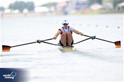 Alexandra Foester, Women's Single Sculls, Germany, 2024 European Rowing Championships, Szeged, Hungary © Detlev Seyb / MyRowingPhoto.com