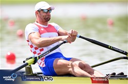 Damir Martin, Men's Single Sculls, Croatia, 2024 European Rowing Championships, Szeged, Hungary © Detlev Seyb / MyRowingPhoto.com