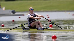 George Bourne, Men's Single Sculls, Great Britain, 2024 European Rowing Championships, Szeged, Hungary © Detlev Seyb / MyRowingPhoto.com