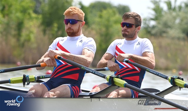 Jiri Simanek (b), Miroslav Vrastil (s), Lightweight Men's Double Sculls, Czechia, 2024 European Rowing Championships, Szeged, Hungary © Maren Derlien / MyRowingPhoto.com