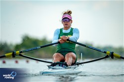 Viktorija Senkute, Women's Single Sculls, Lithuania, 2024 European Rowing Championships, Szeged, Hungary © World Rowing / Benedict Tufnell