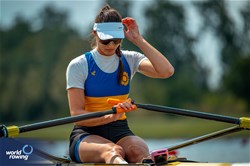 Diana Serebrianska, Women's Single Sculls, Ukraine, 2024 European Rowing Championships, Szeged, Hungary © World Rowing / Benedict Tufnell