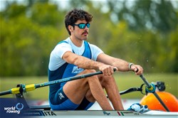 Gennaro Di Mauro, Men's Single Sculls, Italy, 2024 European Rowing Championships, Szeged, Hungary © World Rowing / Benedict Tufnell