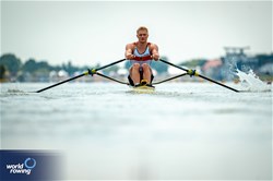Oliver Zeidler, Men's Single Sculls, Germany, 2024 European Rowing Championships, Szeged, Hungary © World Rowing / Benedict Tufnell