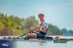 Pieter Van Veen, Men's Single Sculls, Netherlands, 2024 European Rowing Championships, Szeged, Hungary © World Rowing / Benedict Tufnell