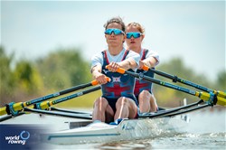 Emily Craig (b), Imogen Grant (s), Lightweight Women's Double Sculls, Great Britain, 2024 European Rowing Championships, Szeged, Hungary © World Rowing / Benedict Tufnell