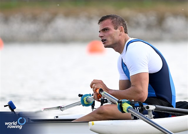 Giacomo Perini, PR1 Mens Single Sculls, Italy, 2024 European Rowing Championships, Szeged, Hungary © Detlev Seyb / MyRowingPhoto.com