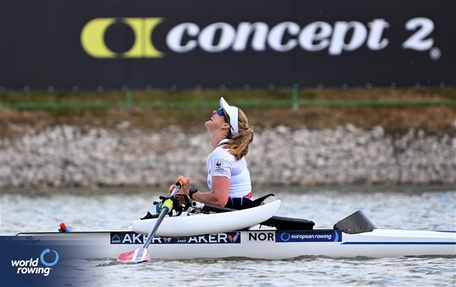 Birgit Skarstein, PR1 Womens Single Sculls, Norway, 2024 European Rowing Championships, Szeged, Hungary © Detlev Seyb / MyRowingPhoto.com
