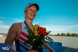 Kristyna Neuhortova, Lightweight Women's Single Sculls, Czechia, Bronze, 2024 European Rowing Championships, Szeged, Hungary © World Rowing / Benedict Tufnell