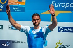 Stefanos Ntouskos, Men's Single Sculls, Greece, Silver, 2024 European Rowing Championships, Szeged, Hungary © World Rowing / Benedict Tufnell