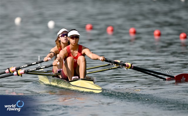 Wing Wun Leung (b), Wing Yan Winne Hung (s), Women's Double Sculls, Hong Kong, China, 2024 World Rowing Final Olympic & Paralympic Qualification Regatta, Lucerne, Switzerland © Detlev Seyb / MyRowingPhoto.com