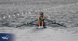 Paige Badenhorst (b), Katherine Williams (s), Women's Double Sculls, South Africa, 2024 World Rowing Final Olympic & Paralympic Qualification Regatta, Lucerne, Switzerland © Detlev Seyb / MyRowingPhoto.com