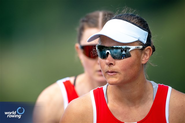 Hedvig Laerke Rasmussen (b), Fie Udby Erichsen (s), Women's Pair, Denmark, 2024 World Rowing Final Olympic & Paralympic Qualification Regatta, Lucerne, Switzerland © World Rowing / Benedict Tufnell