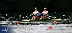 Emma Cornelis (b), Josephine Cornut (s), Women's Pair, France, 2024 World Rowing Final Olympic & Paralympic Qualification Regatta, Lucerne, Switzerland © Detlev Seyb / MyRowingPhoto.com