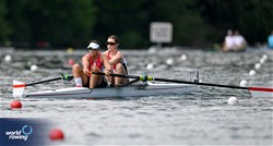 Hedvig Laerke Rasmussen (b), Fie Udby Erichsen (s), Women's Pair, Denmark, 2024 World Rowing Final Olympic & Paralympic Qualification Regatta, Lucerne, Switzerland © Detlev Seyb / MyRowingPhoto.com