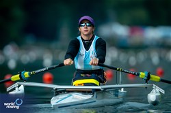 Brenda Sardon, PR1 Womens Single Sculls, Argentina, 2024 World Rowing Final Olympic & Paralympic Qualification Regatta, Lucerne, Switzerland © World Rowing / Benedict Tufnell