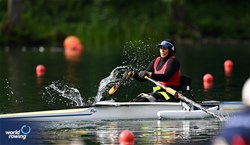 Zahraa Mohamed, PR1 Womens Single Sculls, Egypt, 2024 World Rowing Final Olympic & Paralympic Qualification Regatta, Lucerne, Switzerland © Detlev Seyb / MyRowingPhoto.com