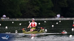 Chinette Karina Lauridsen, PR1 Womens Single Sculls, Denmark, 2024 World Rowing Final Olympic & Paralympic Qualification Regatta, Lucerne, Switzerland © Detlev Seyb / MyRowingPhoto.com