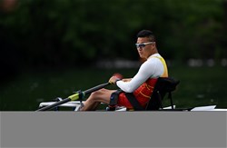 Jie Yang, PR1 Mens Single Sculls, People's Republic of China, 2024 World Rowing Final Olympic & Paralympic Qualification Regatta, Lucerne, Switzerland © Detlev Seyb / MyRowingPhoto.com