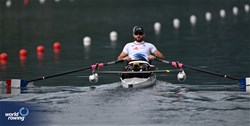 Alexis Sanchez, PR1 Mens Single Sculls, France, 2024 World Rowing Final Olympic & Paralympic Qualification Regatta, Lucerne, Switzerland © Detlev Seyb / MyRowingPhoto.com