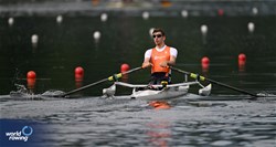 David Zeelenberg, PR1 Mens Single Sculls, Netherlands, 2024 World Rowing Final Olympic & Paralympic Qualification Regatta, Lucerne, Switzerland © Detlev Seyb / MyRowingPhoto.com