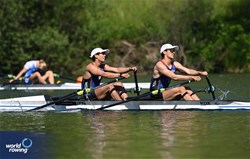 Masahiro Takeda (b), Tatsuya Sakurama (s), Men's Double Sculls, Japan, 2024 World Rowing Final Olympic & Paralympic Qualification Regatta, Lucerne, Switzerland © Detlev Seyb / MyRowingPhoto.com