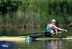 Sanita Puspure, Women's Single Sculls, Ireland, 2024 World Rowing Final Olympic & Paralympic Qualification Regatta, Lucerne, Switzerland © Detlev Seyb / MyRowingPhoto.com