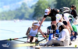 Sanita Puspure, Women's Single Sculls, Ireland, 2024 World Rowing Final Olympic & Paralympic Qualification Regatta, Lucerne, Switzerland © Detlev Seyb / MyRowingPhoto.com