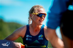 Nina Kostanjsek, Women's Single Sculls, Slovenia, 2024 World Rowing Final Olympic & Paralympic Qualification Regatta, Lucerne, Switzerland © World Rowing / Benedict Tufnell