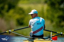 Kjetil Borch, Men's Single Sculls, Norway, 2024 World Rowing Final Olympic & Paralympic Qualification Regatta, Lucerne, Switzerland © World Rowing / Benedict Tufnell
