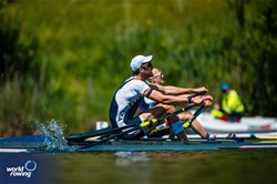 Jacob Plihal, Men's Single Sculls, United States of America, 2024 World Rowing Final Olympic & Paralympic Qualification Regatta, Lucerne, Switzerland © World Rowing / Benedict Tufnell