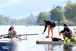 Christa Akins, PR1 Womens Single Sculls, Canada, 2024 World Rowing Final Olympic & Paralympic Qualification Regatta, Lucerne, Switzerland © Detlev Seyb / MyRowingPhoto.com